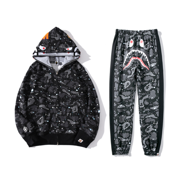 BAPE Ape Head Pattern Track Suit Black