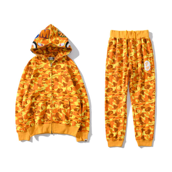 BAPE Ape Head Orange Pattern Track Suit