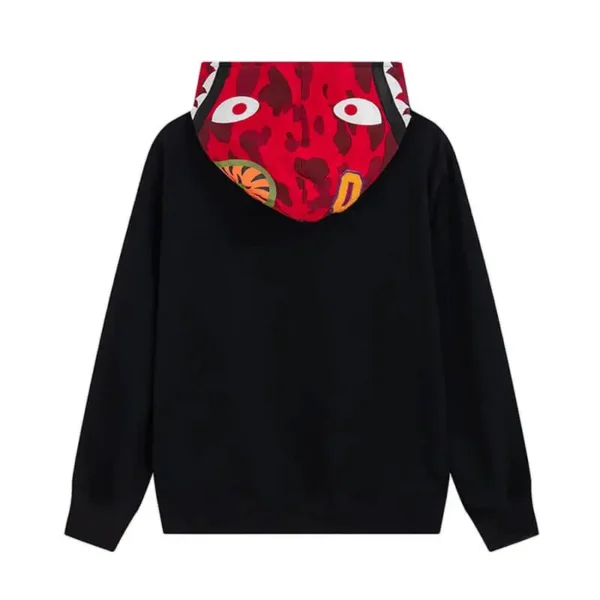 Zip Up A Bathing Ape Shark Black Hoodie