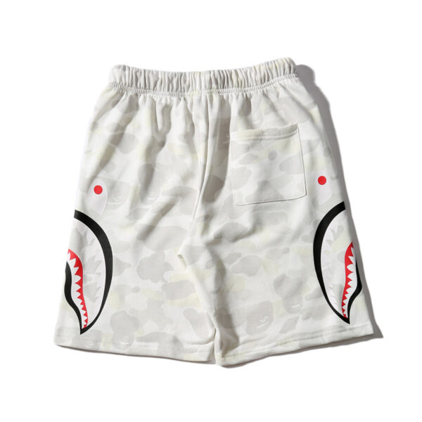 BAPE City Camo front Pocket Shark Sweat Shorts White