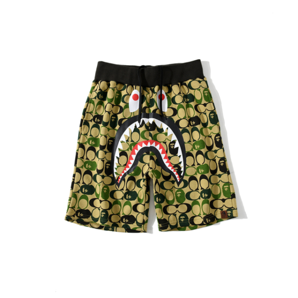 CRAZY CAMO SHARK SWEAT SHORTS MENS GREEN