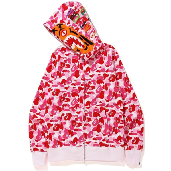 Pink BAPE Shark Hoodie